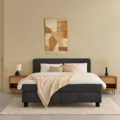 Bed Bilbao Donkergrijs - 180x200 cm
