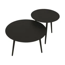 Bijzettafel Avignon Zwart - set 2 stuks