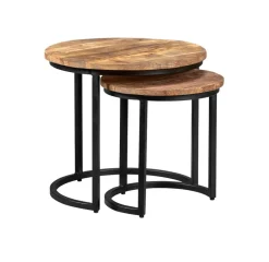 Bijzettafel Bemmel Naturel - set 2 stuks