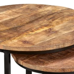 Bijzettafel Bemmel Naturel - set 2 stuks