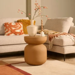 Bijzettafel Bregenz Bruin - Ø 40 cm