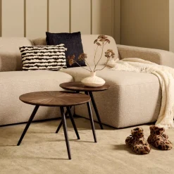 Bijzettafel Corse Bruin - set 2 stuks