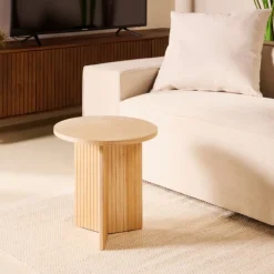 Bijzettafel Lune Naturel - Ø 43 cm