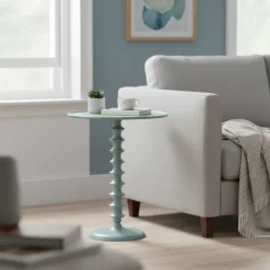 Bijzettafel Marty Blauw - Ø 50 cm