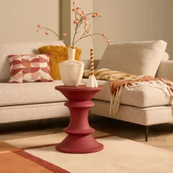 Bijzettafel Wenen Bordeaux - Ø 37 cm