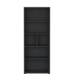 Boekenkast Bram Donkergrijs - 80x205x35 cm