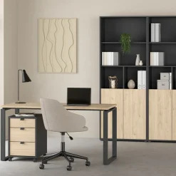 Boekenkast Bram Donkergrijs - 80x124x35 cm