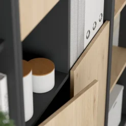 Boekenkast Bram Donkergrijs - 80x124x35 cm