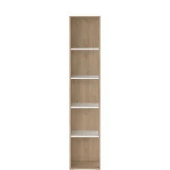 Boekenkast Bram Eiken / Wit - 41x205x35 cm