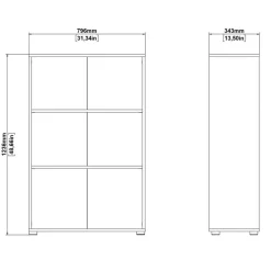 Boekenkast Bram Eiken - 80x124x35 cm