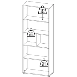 Boekenkast Bram Eiken - 80x205x35 cm