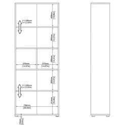 Boekenkast Bram Eiken - 80x205x35 cm