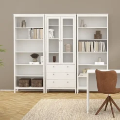 Boekenkast Dallas Wit - 78x199x33 cm