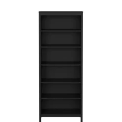 Boekenkast Dallas Zwart - 78x199x33 cm