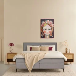 Boxspring Barcelona Grijs - 180x200 cm