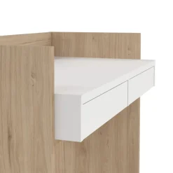 Bureau Boston Eiken / Wit - 103x89x56 cm