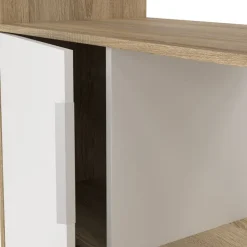 Bureau Boston Eiken / Wit - 163x156x61 cm