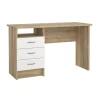 Bureau Boston Eiken / Wit - 121x73x49 cm