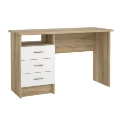Bureau Boston Eiken / Wit - 121x73x49 cm