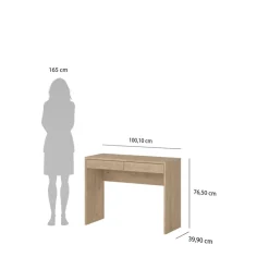 Bureau Boston Eiken - 101x77x40 cm