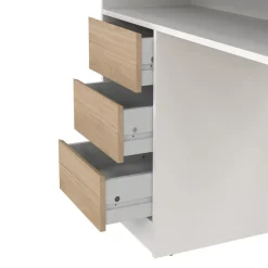 Bureau Boston Wit / Eiken - 126x76x55 cm