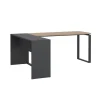 Bureau Bram Donkergrijs / Eiken - 150x76x60 / 150x76x40 cm