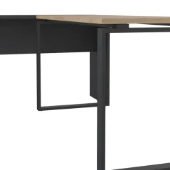 Bureau Bram Donkergrijs / Eiken - 150x76x60 / 150x76x40 cm