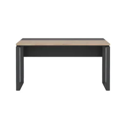 Bureau Bram Donkergrijs / Eiken - 150x76x60 / 150x76x40 cm