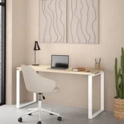 Bureau Bram Eiken / Wit - 150x76x60 cm