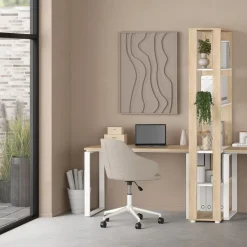 Bureau Bram Eiken / Wit - 120x76x60 cm