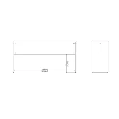 Bureau Bram Uitbreiding Donkergrijs - 150x76x40 cm