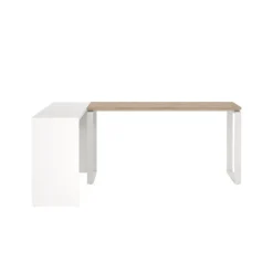 Bureau Bram Wit / Eiken - 150x76x60 / 150x76x40 cm