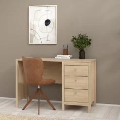 Bureau Dallas Eiken - 121x77x48 cm