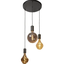 Calex Hanglamp Retro Zwart - 3 x E27 - Ø 40 cm