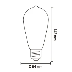 Calex Lichtbron E27 Rustieklamp Goud