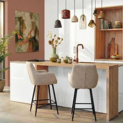 Draaibare Barkruk Genk Taupe