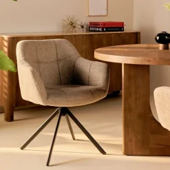 Draaibare Eetkamerstoel Ana Taupe