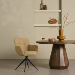 Draaibare Eetkamerstoel Bente Mosterdgeel