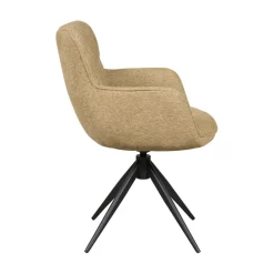 Draaibare Eetkamerstoel Bente Mosterdgeel