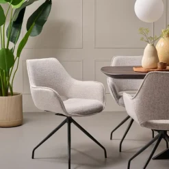 Draaibare Eetkamerstoel Halfweg Grijs