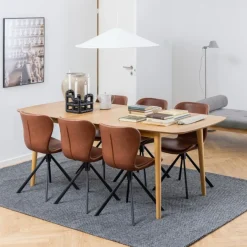 Draaibare Eetkamerstoel Isak Cognac