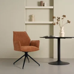 Draaibare Eetkamerstoel Jerrel Roestbruin