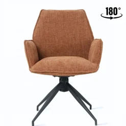 Draaibare Eetkamerstoel Jerrel Roestbruin