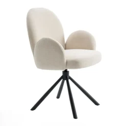 Draaibare Eetkamerstoel Moon Crème