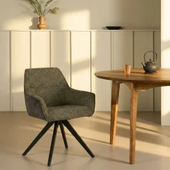 Draaibare Eetkamerstoel Midgard Groen