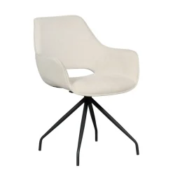 Draaibare Eetkamerstoel Quito Crème