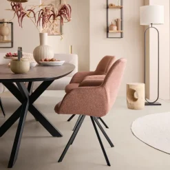 Draaibare Eetkamerstoel Selnass Roze