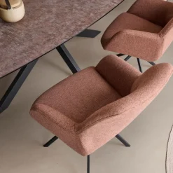 Draaibare Eetkamerstoel Selnass Roze