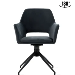 Draaibare Eetkamerstoel Tiernan Antraciet