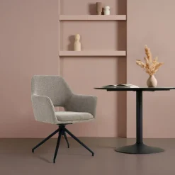 Draaibare Eetkamerstoel Tiernan Taupe